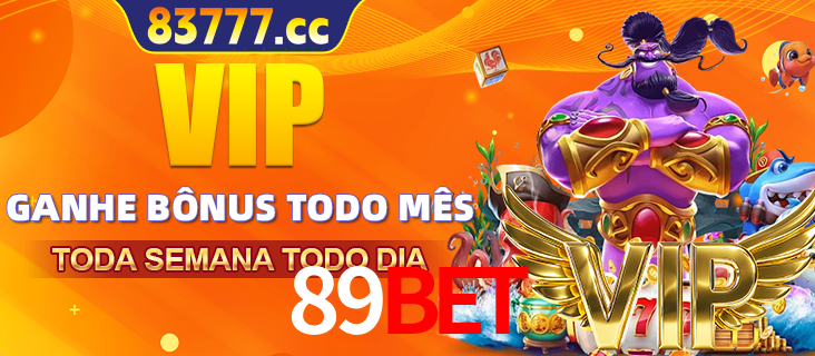 Banner promocional do 89BET oferecendo 100% de recompensas adicionais contínuas para quem fizer o login diário (Daily sign-in), com um mascote de coelho.